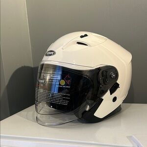 White Motorcycle Helmet